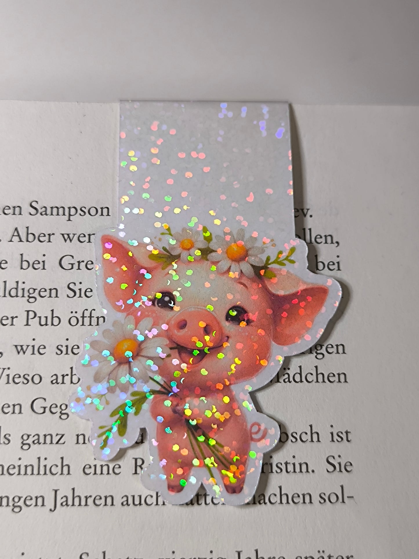 Lesezeichen Schweinchen (Pünktchen-Effekt)