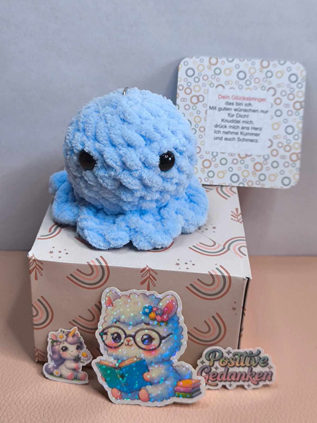 Glücksbringer Oktopus blau