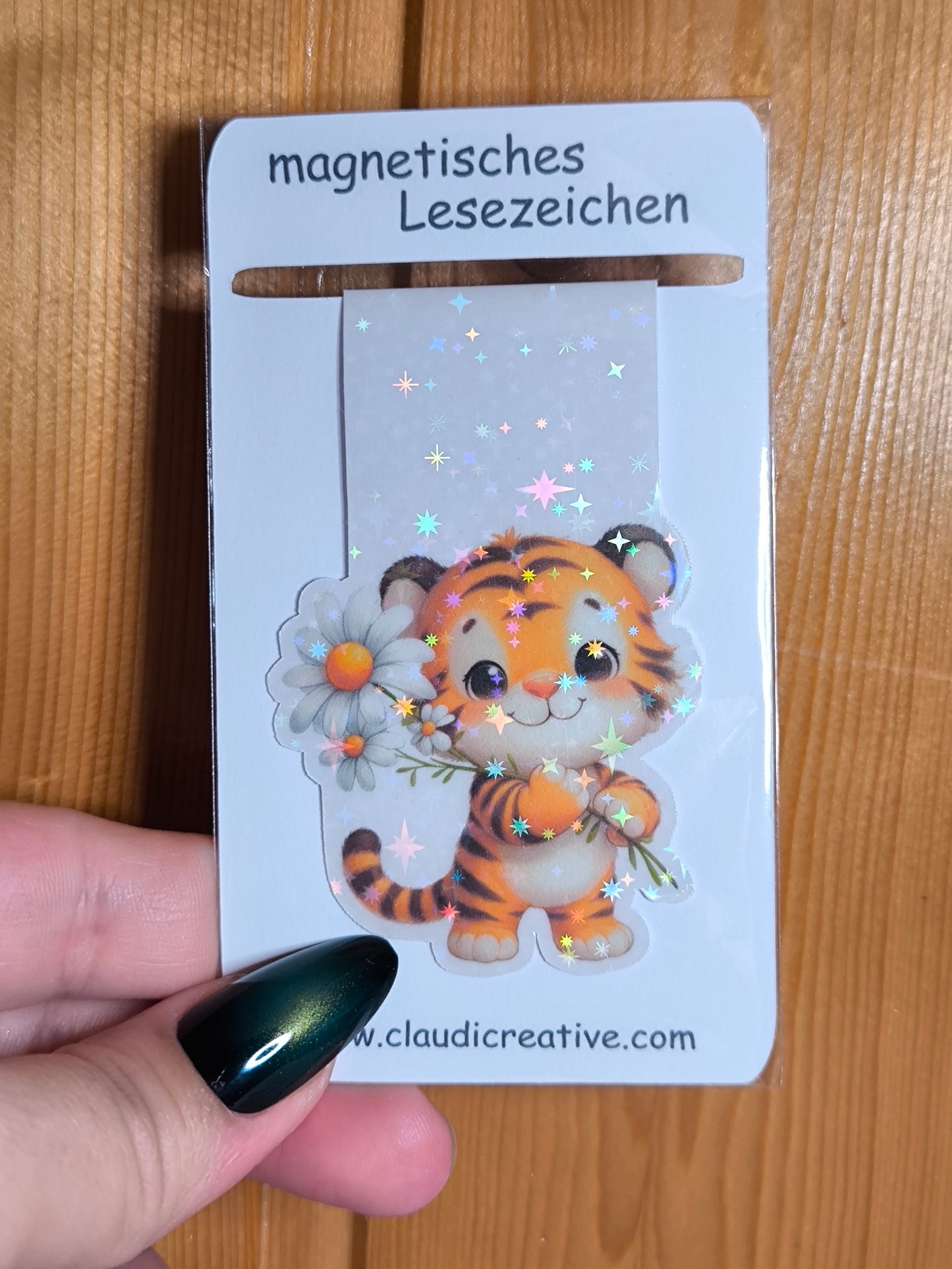 Lesezeichen Tiger (Sternchen-Effekt)