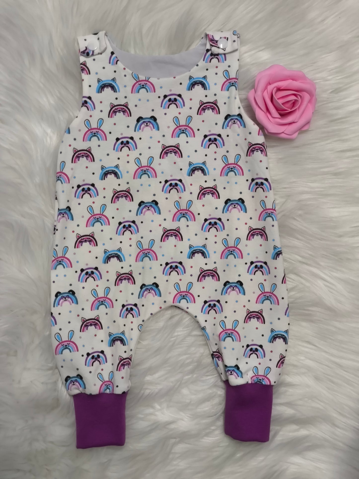 Strampler Regenbogen Tiere