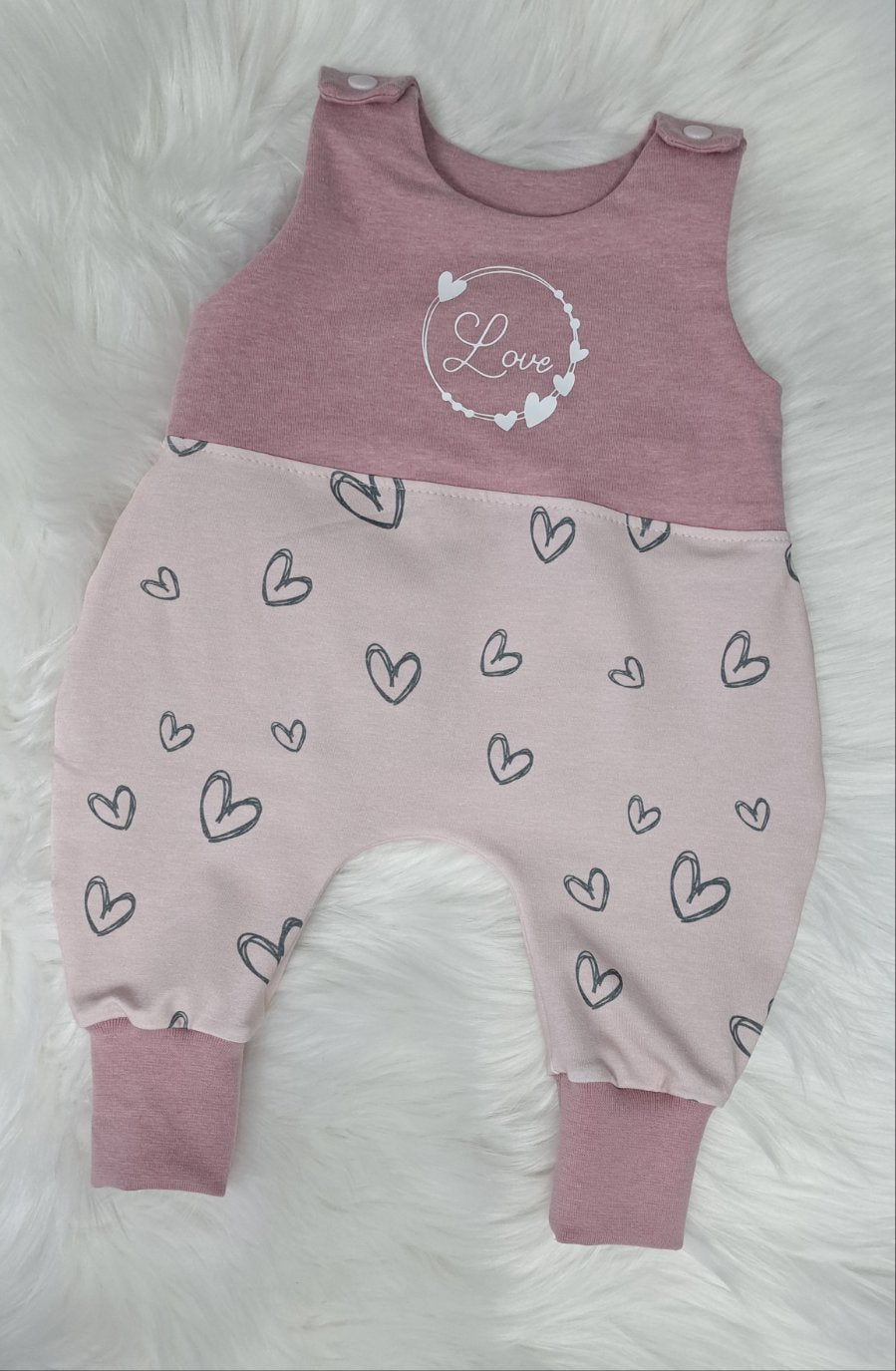 Strampler Love rosa