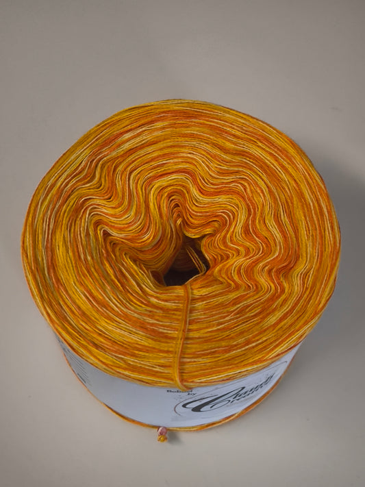 4fädig Jalousie, Sonne, Kurkuma, Cognac