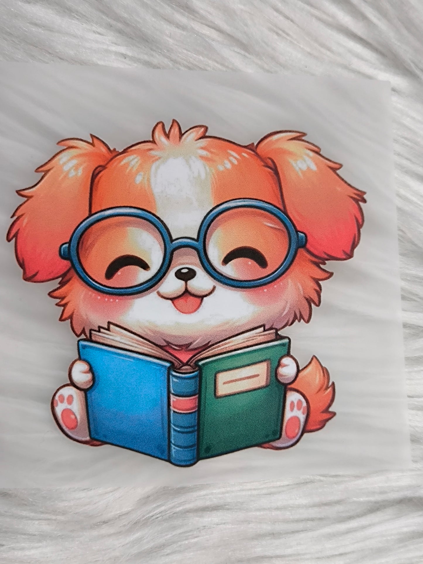 Bügelbild Lese-Hund
