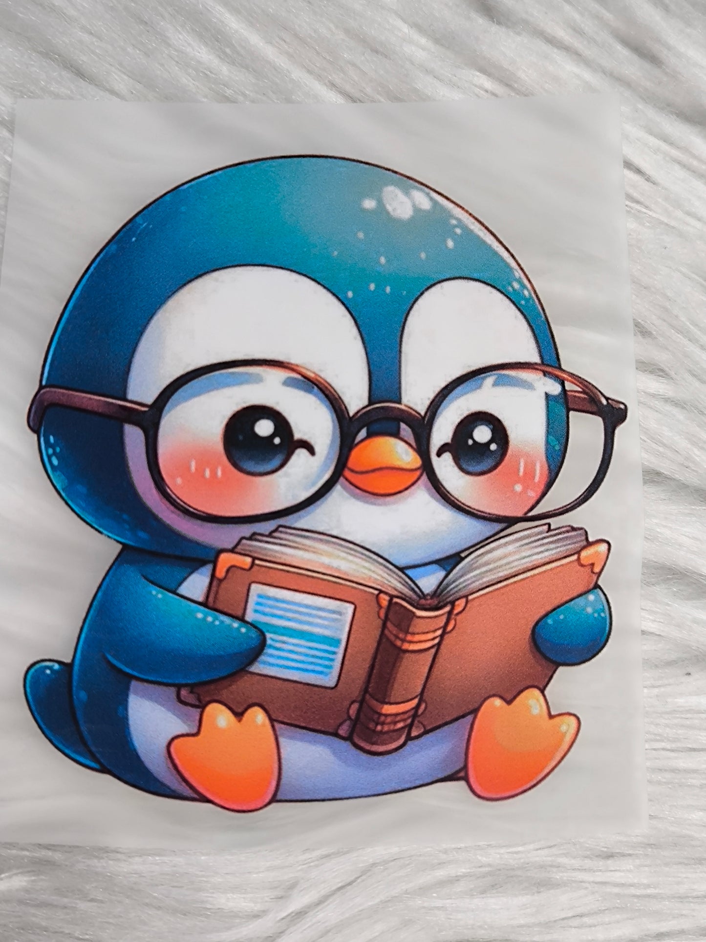 Bügelbild Lese-Pinguin