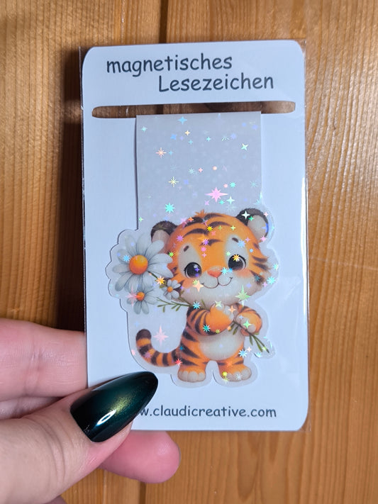 Lesezeichen Tiger (Sternchen-Effekt)