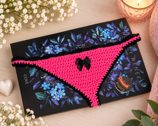 Lesezeichen Tanga pink/schwarz