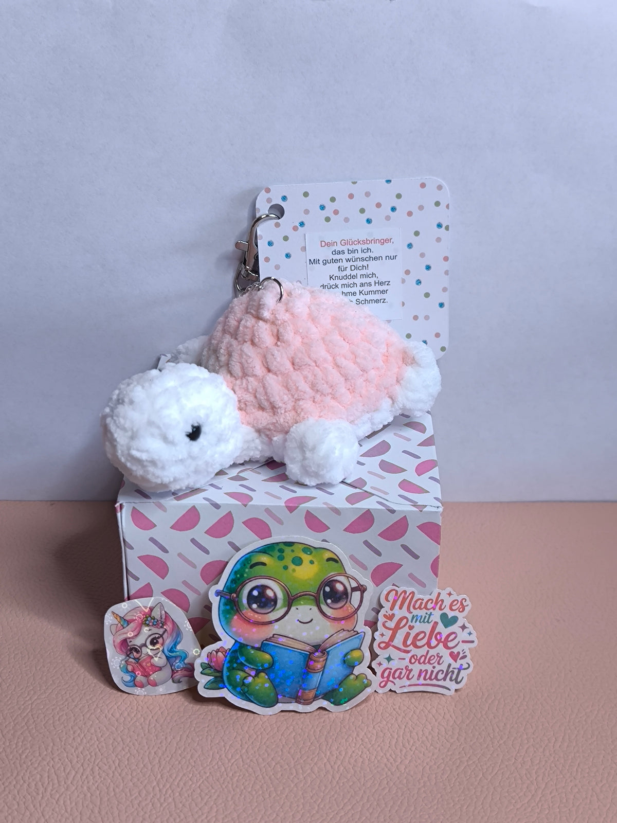 Glücksbringer Schildkröte rosa