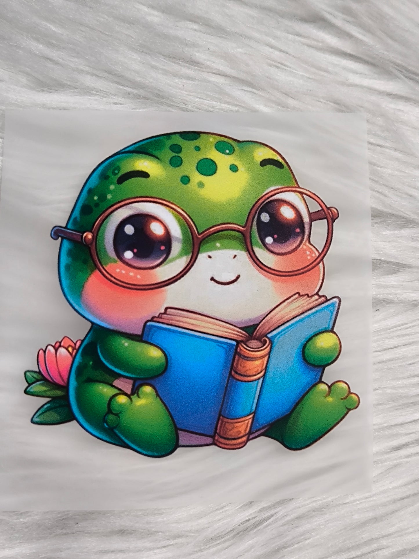 Bügelbild Lese-Frosch