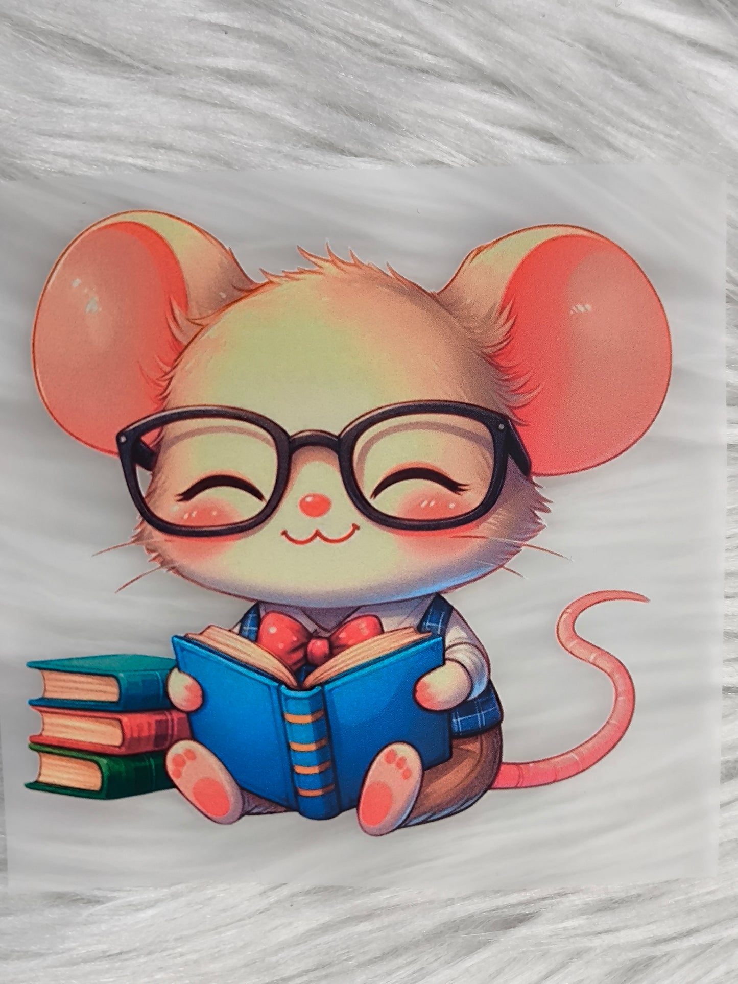 Bügelbild Lese-Maus