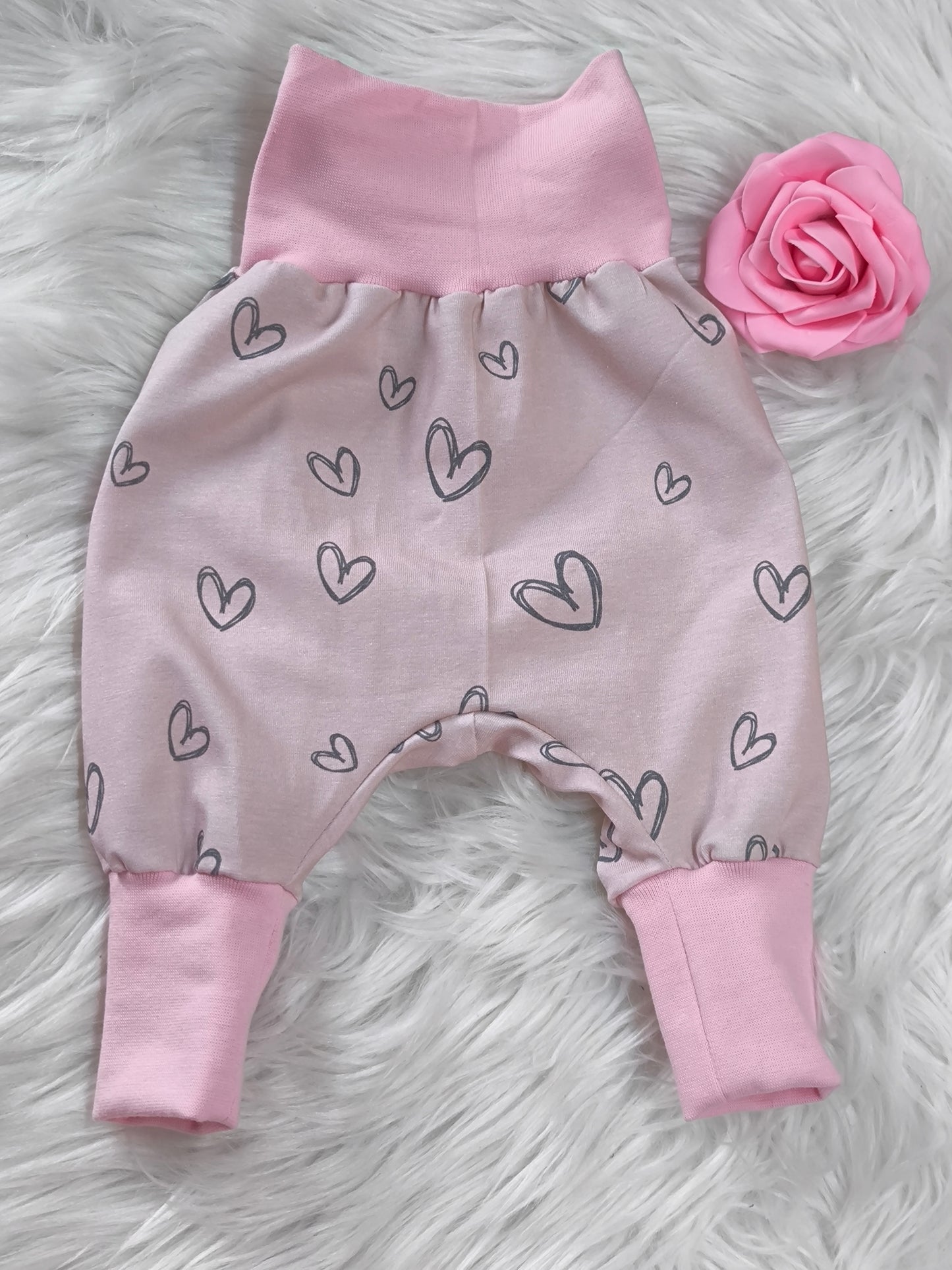 Pumphose Herzen rosa