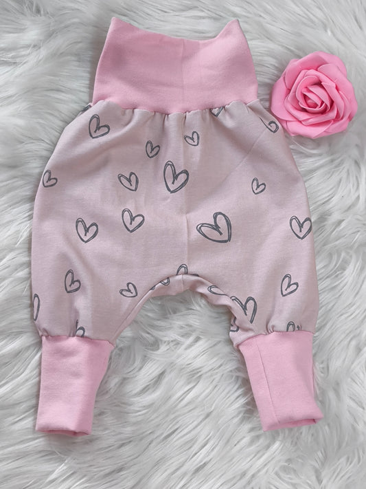 Pumphose Herzen rosa