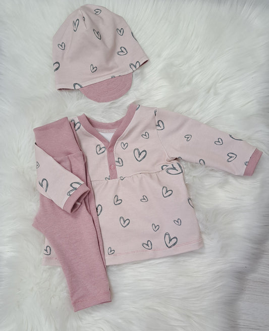 Set Herz rosa gr.62/68